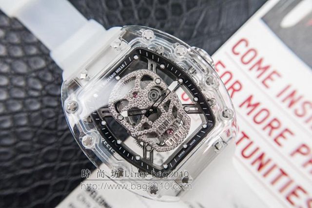 Richard Mille e理查徳米勒 RM052系列 最新鬼頭升級版 顱骨系列 原裝透明殼 理查徳米勒高端男士全自動機械腕表  hds1443